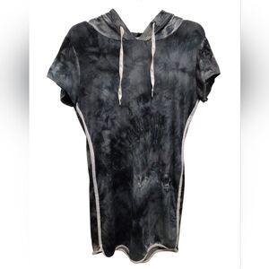 Tie-Dye Hooded Tee Shirt Dress